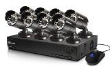 Swann SWDVK-825558-US 8-Channel DVR and 8 x 540 TVL Cameras Black