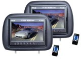Pyle PL71PHB Headrest Pair with Built-In 7-Inch TFT-LCD Monitors Black